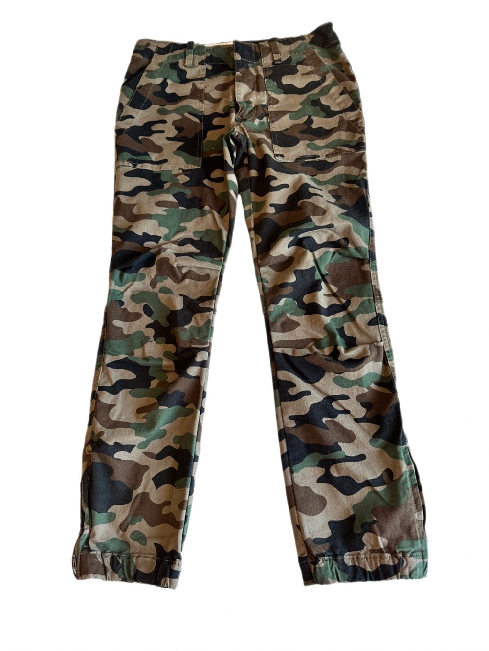 Nili Lotan Cropped French Military Cargo Pants Camouflage Women’s Size 00